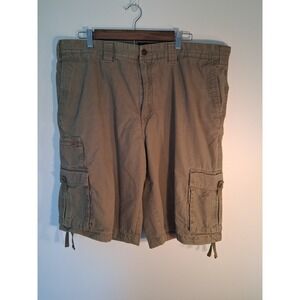 Gorpcore Eddie Bauer Ripstop Cargo Shorts Mens 38 Green Hiking Tactical Pocket